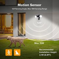 Lutec WandlampShrimp zwart met sensor - 7622104330 - thumbnail