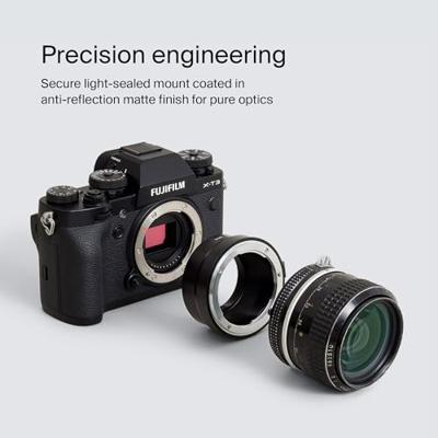 Urth Lens Mount Adapter: Compatible with Nikon F Lens to Fujifilm X Camera Body