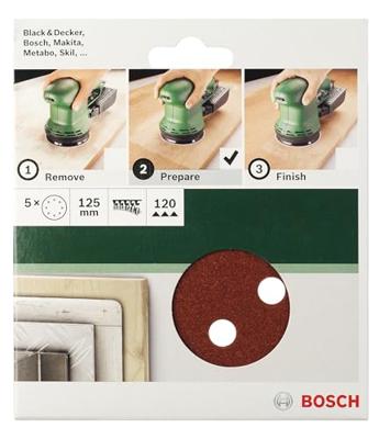 Bosch Accessoires schuurblad ø125mm | g120wp | 8 gaten | velc | 5 stuks - 2609256a25