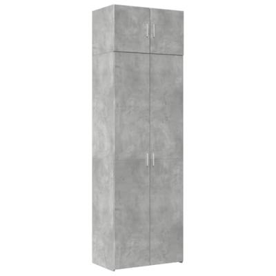 Opbergkast 70x42,5x225 cm bewerkt hout betongrijs