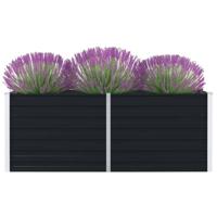 VidaXL Plantenbak verhoogd 160x80x45 cm gegalvaniseerd staal antraciet - thumbnail