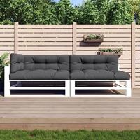 VidaXL Palletkussens 5 st stof antracietkleurig - thumbnail