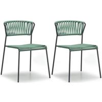 SCAB Lisa Rope Tuin En Terrasstoel - Set Van 2 - Antracietgrijs/Groen - thumbnail