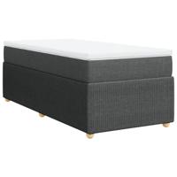 Boxspring met matras stof donkergrijs 90x190 cm - thumbnail