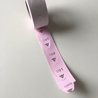 Volgnummerrol rood 2000 stuks per rol