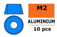 Aluminium Washer voor M2 Socket Head Screws (BD: 6mm) - Blauw - 10st - thumbnail