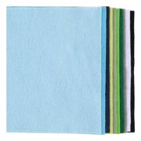 Creativ Company Hobbyvilt a4 dikte 2mm blauw en groen harmonie - 10st. - thumbnail