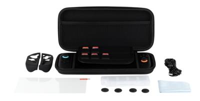Gaming-accessoirepakket - KONIX - Nintendo Switch 2 - Hoesje - 4 duimsteunen - Gehard glazen schermbeschermer - Hoesje voor 9 games - Oordopjes