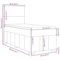 Boxspring met matras stof crèmekleurig 90x200 cm - thumbnail