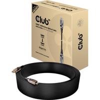 club3D CAC-1391 HDMI-kabel HDMI Aansluitkabel HDMI-A-stekker, HDMI-A-stekker 50.00 m Zwart 4K UHD, Halogeenvrij, Vlambestendig - thumbnail