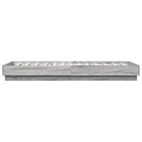 Bedframe met LED-verlichting grijs sonoma eikenkleur 100x200 cm - thumbnail