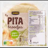 Jumbo Pita Broodjes 4 Stuks - thumbnail