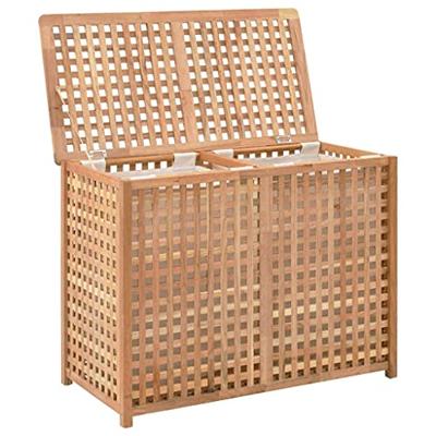 Wasmand 87,5x46x67 massief walnotenhout Wasmand 87,5x46x67 massief walnotenhout