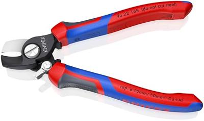 Knipex Kabelschaar met openingsveer met meer-componentengrepen 165 mm - 9522165