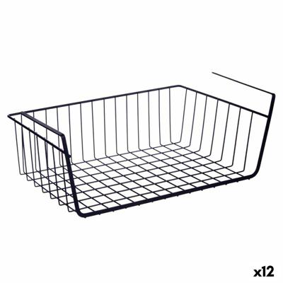 Mand voor keukenplank Kinvara Zwart Metaal Ijzer 42 x 14 x 26 cm 45 x 32 x 28 cm (12 Stuks)