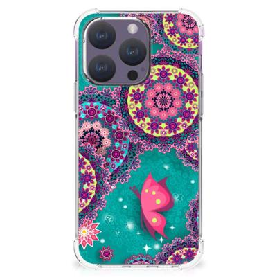 iPhone 15 Pro Back Cover Cirkels en Vlinders iPhone 15 Pro Back Cover Cirkels en Vlinders