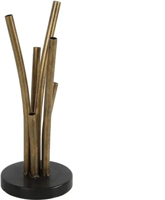 Countryfield vaas metaal genius 13x32cm goud, zwart Countryfield vaas metaal genius 13x32cm goud, zwart