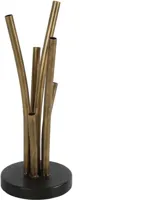 Countryfield vaas metaal genius 13x32cm goud, zwart - thumbnail