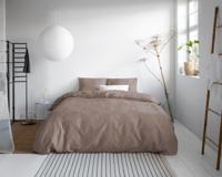 Primaviera Deluxe Uni Satijn Dekbedovertrek Taupe 140 x 200/220 cm - thumbnail