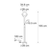 QAZQA Moderne vloerlamp zwart met leesarm incl. LED en dimmer - Divo - thumbnail