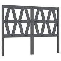 Hoofdbord 126x4x100 cm massief grenenhout grijs - thumbnail