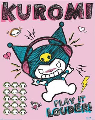 Poster Sanrio - Kurom Louder 40x50cm
