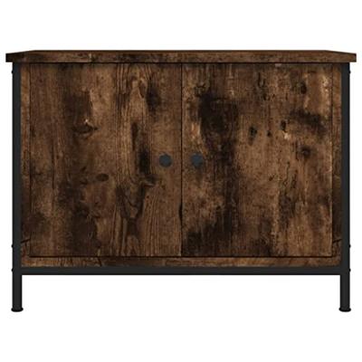 Tv-meubel met deuren 60x35x45 cm bewerkt hout gerookt eiken - thumbnail