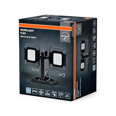 OSRAM Bouwlamp, LED-schijnwerper LED 60 W Koudwit, Daglichtwit Zwart/grijs