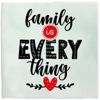 Plenty Gifts tegeltje keramiek family is everything 10x10cm wit - thumbnail