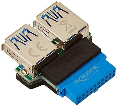 Delock 65324 Adapter USB 3.0 pin header female > 2 x USB 3.0 female - parallel