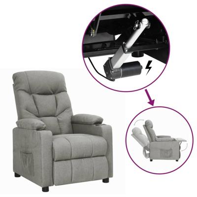 Sta-op-stoel stof lichtgrijs