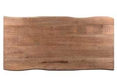 Brix Eettafel 'Sturdy' Boomstam, Mangohout en staal, 180 x 100cm