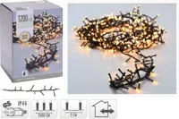 Kerstverlichting LED microcluster 1200 lampjes 24m, warm wit - thumbnail