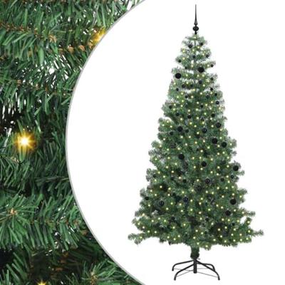 VidaXL Kerstboom met 300 led met standaard groen 240 cm pvc VidaXL Kerstboom met 300 led met standaard groen 240 cm pvc