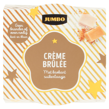 Jumbo Creme Brulee met Krokante Karamelschilfers 2 Stuks 200 g