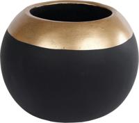 Bloempot Max S Zwart/Goud 185x185x145 mm - thumbnail