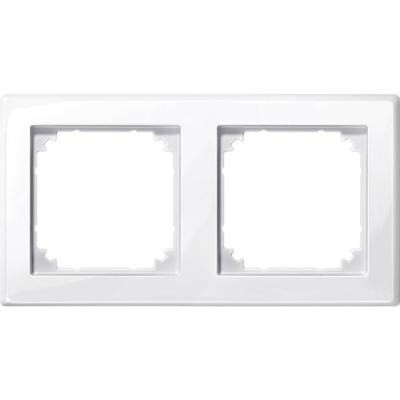 Merten M-Smart afdekraam 2-voudig Polarwit glanzend 478219