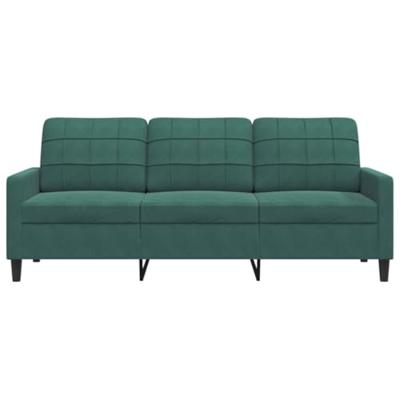 Driezitsbank 180 cm fluweel donkergroen Driezitsbank 180 cm fluweel donkergroen