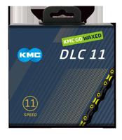 KMC chain dlc 11 118l/box waxed 11-speed black/yellow - thumbnail