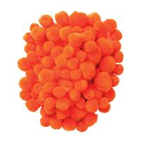 Colorations - pom poms oranje, 100st. - thumbnail