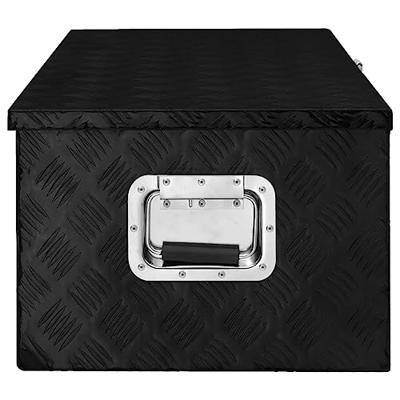 Opbergbox 90x47x33,5 cm aluminium zwart Opbergbox 90x47x33,5 cm aluminium zwart