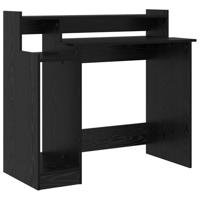 Bureau met plank Zwart eiken 97 x 45 x 90 cm Bewerkt hout - thumbnail