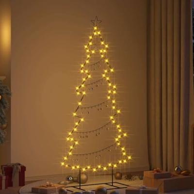 Metalen kerstboom met standaard Zwart 180 cm Staal