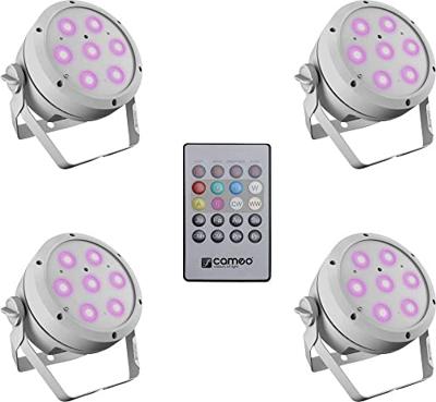 Cameo ROOT PAR 4 WH SET 1 met 4x ROOT PAR 4 wit RGBW