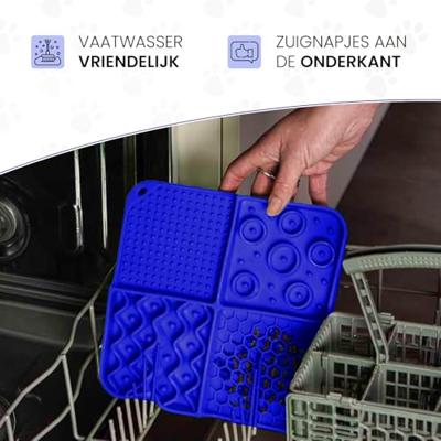 Eat Slow Live Longer Lick Mat Dimensions Rectangle Blue