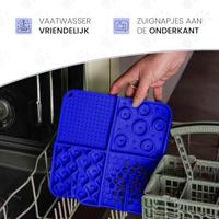 Eat Slow Live Longer Lick Mat Dimensions Rectangle Blue - thumbnail
