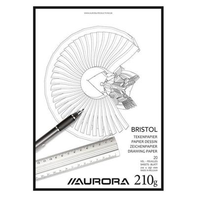 Tekenblok aurora a4 20 vel 210gr bristol | 10 stuks
