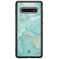 Samsung Galaxy S10 glazen hardcase - Touch of mint - thumbnail