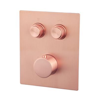 Wiesbaden Caral Klik Pro inbouw thermostatisch douchekraan 2 functies met inbouwdeel geborsteld koper SW717351 / SW717345