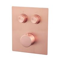 Wiesbaden Caral Klik Pro inbouw thermostatisch douchekraan 2 functies met inbouwdeel geborsteld koper SW717351 / SW717345 - thumbnail